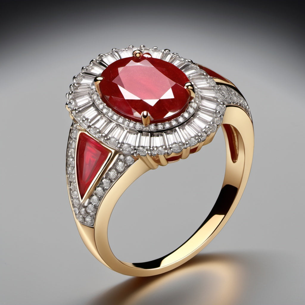 Special KVJ Design Ruby Diamond Ring