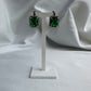 Silver Green Earrings