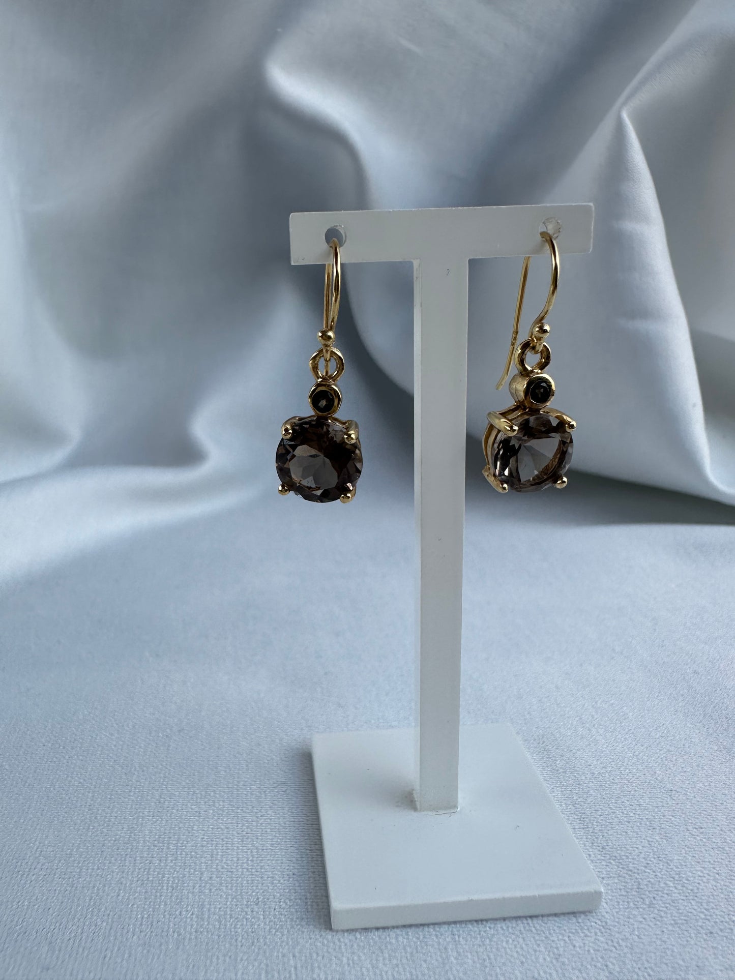 Natural Smokey Quartz Earrings