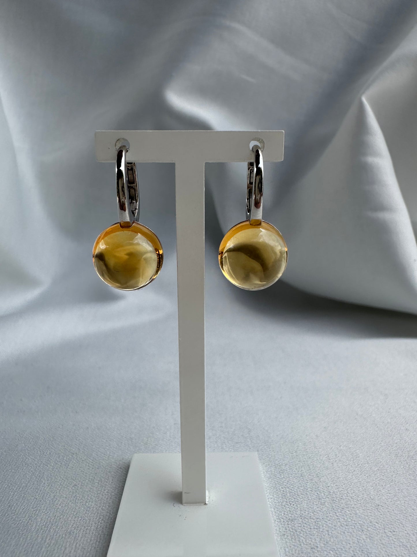 Silver Citrine Earrings