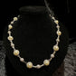 Silver Moissanites Fresh Water Pearl Chain 60cm 15mm