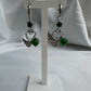 Silver Green Earrings