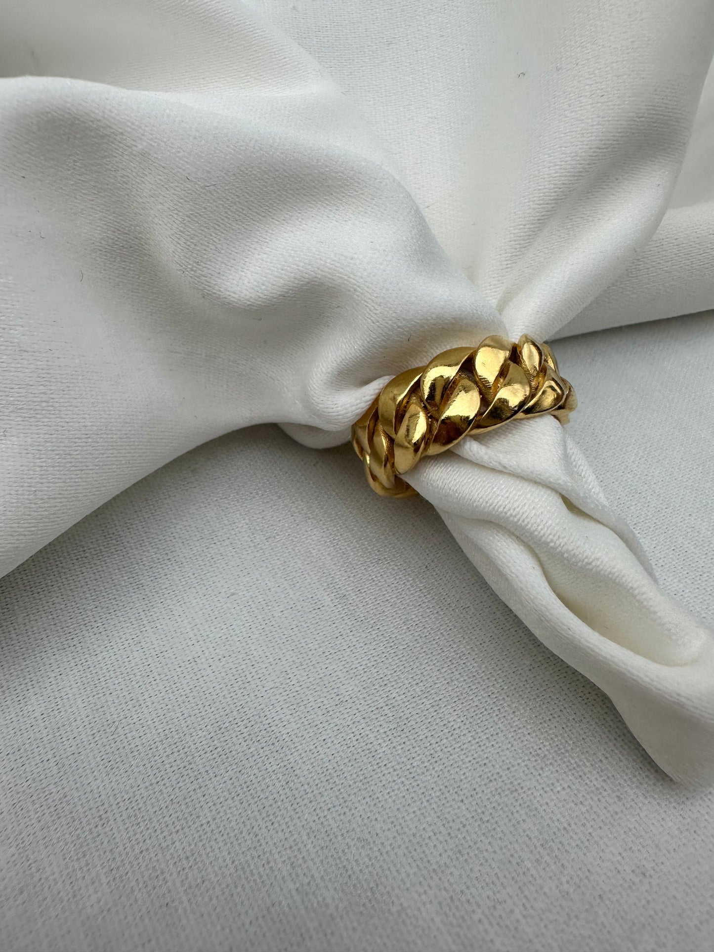 Handmade Solid Cuban Link Ring