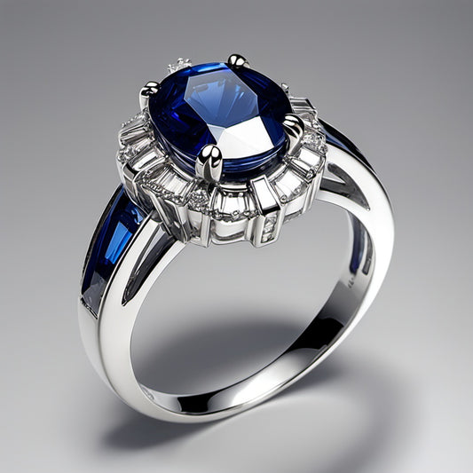 Special KVJ Design Sapphire Diamond Ring