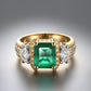 Special KVJ Design Emerald Diamond Ring