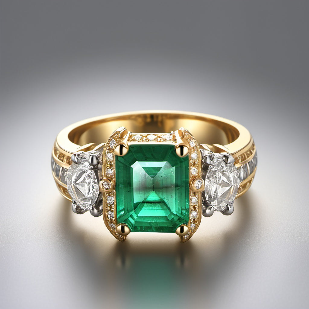 Special KVJ Design Emerald Diamond Ring