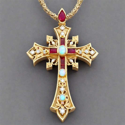 Special KVJ design Golden Cross Pendant