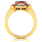 Golden Ruby ring with Diamonds