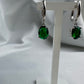 Silver Green Earrings