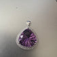 12.50ct African Amethyst Trillion-Cut Pendant