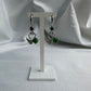 Silver Green Earrings