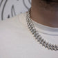 Silver Moissanites Chain 15mm 50cm