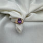 Natural Amethyst Ring (Gold Plated)