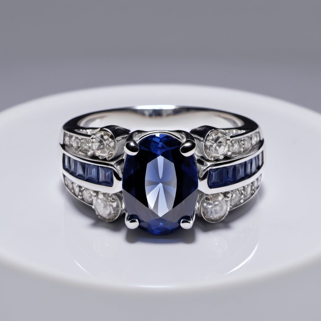 Special KVJ Design Sapphire Diamond Ring