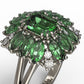 Golden Emerald Statement Ring