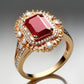 Special KVJ Design Ruby Diamond Ring