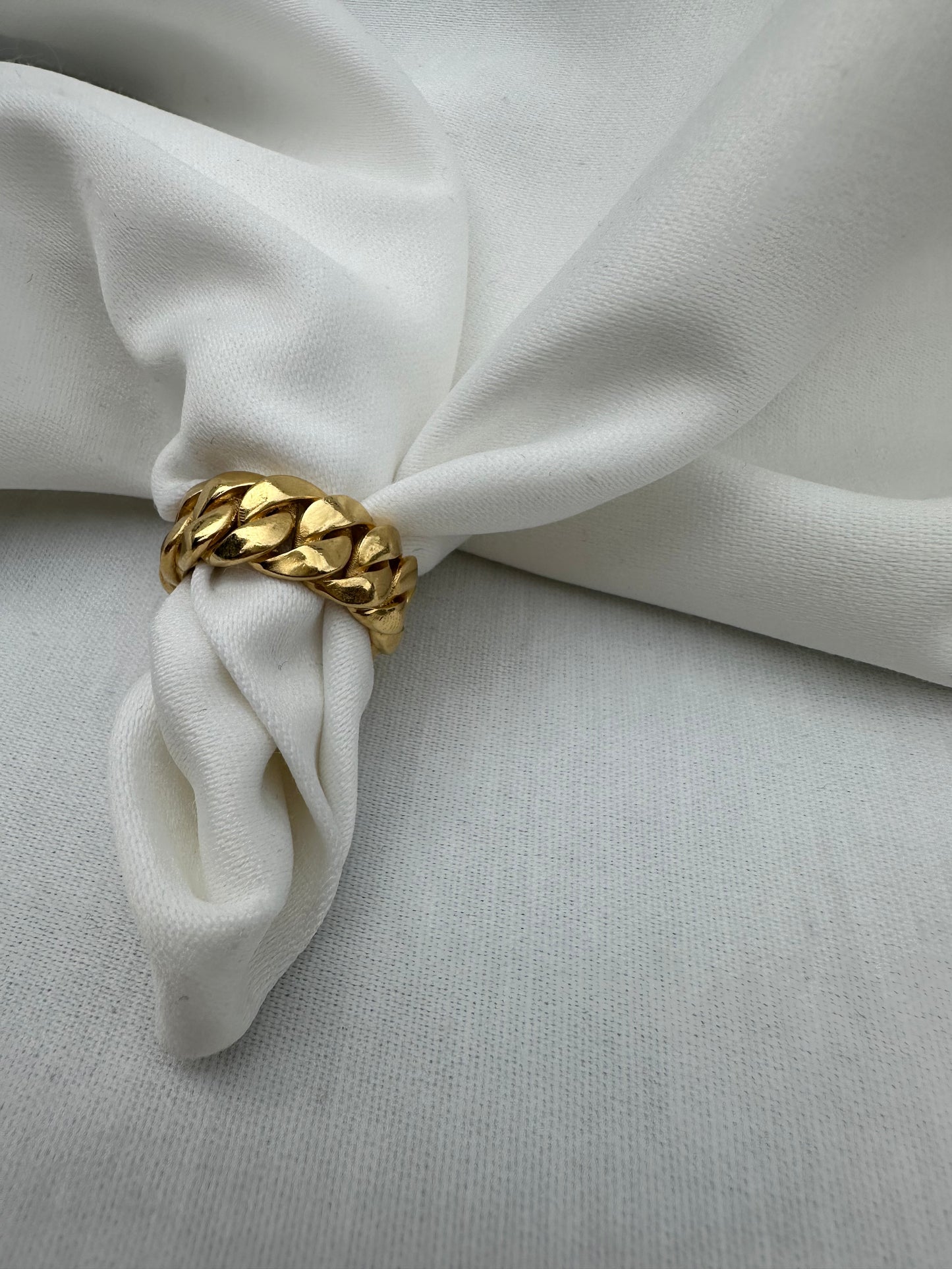 Handmade Solid Cuban Link Ring