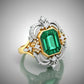 Special KVJ Design Emerald Diamond Ring