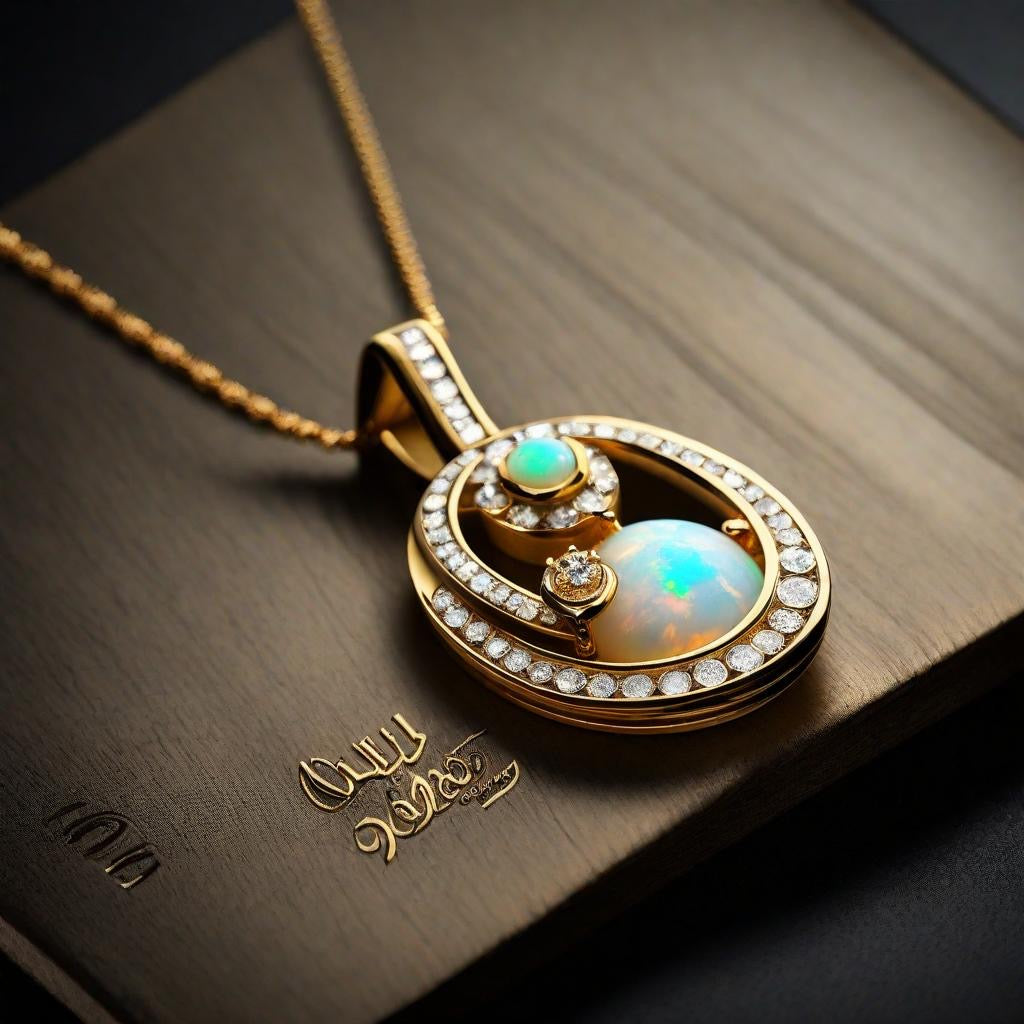 Special KVJ design Golden Opal Pendant