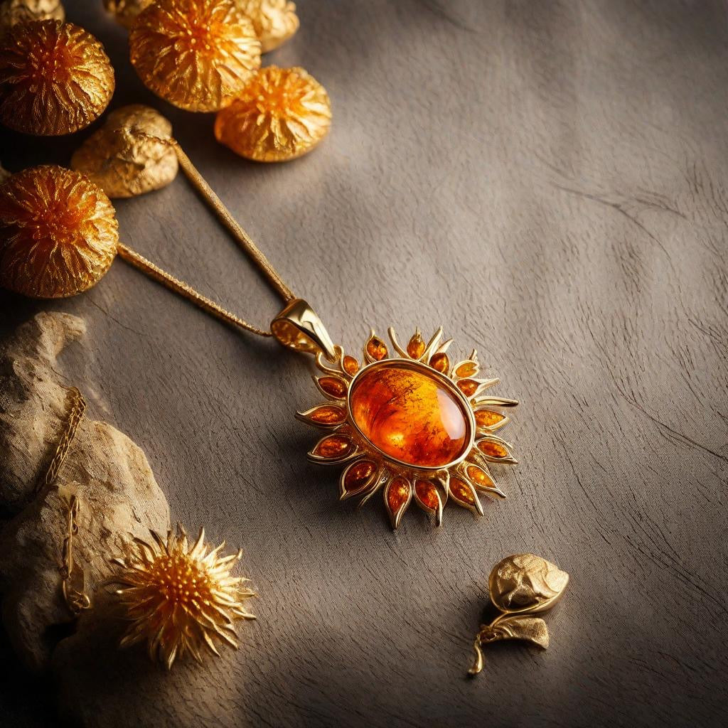 Special KVJ design Golden Sun Pendant