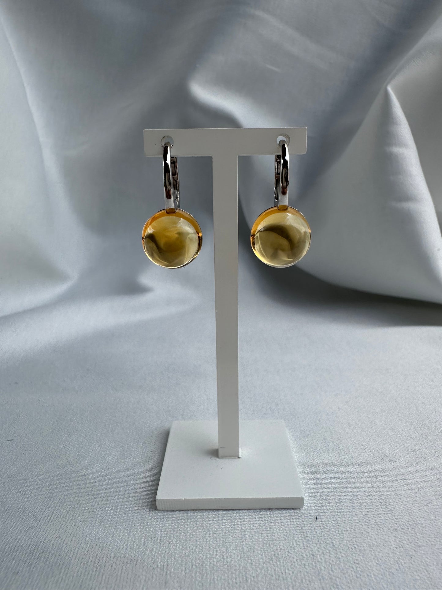 Silver Citrine Earrings