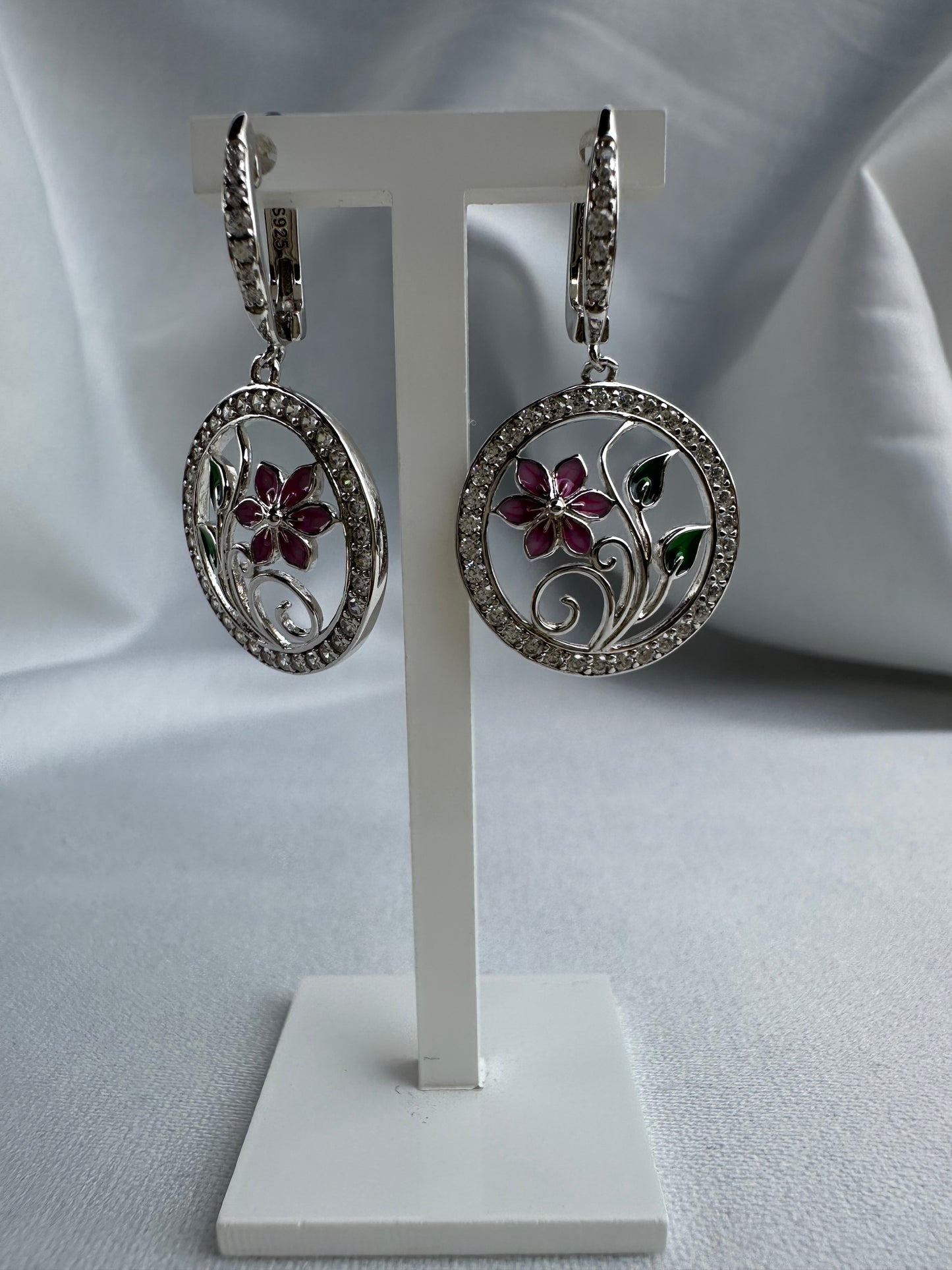 Silver Flower Earrings