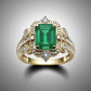 Special KVJ Design Emerald Diamond Ring