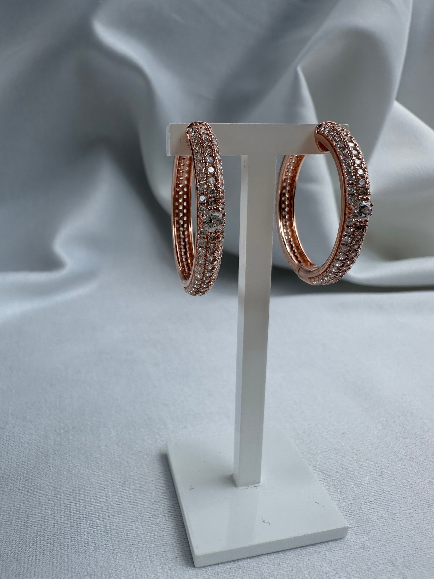 Silver Hoops Bustdown