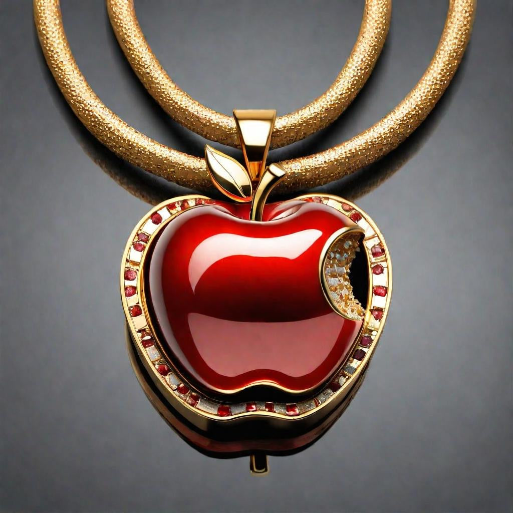 Special KVJ design Golden Bitten Apple