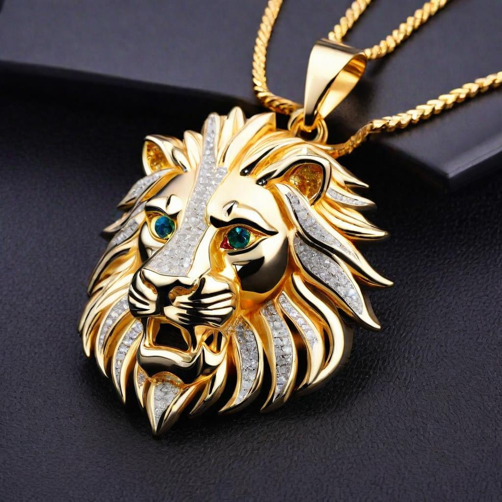 Special KVJ design Golden Lion Pendant