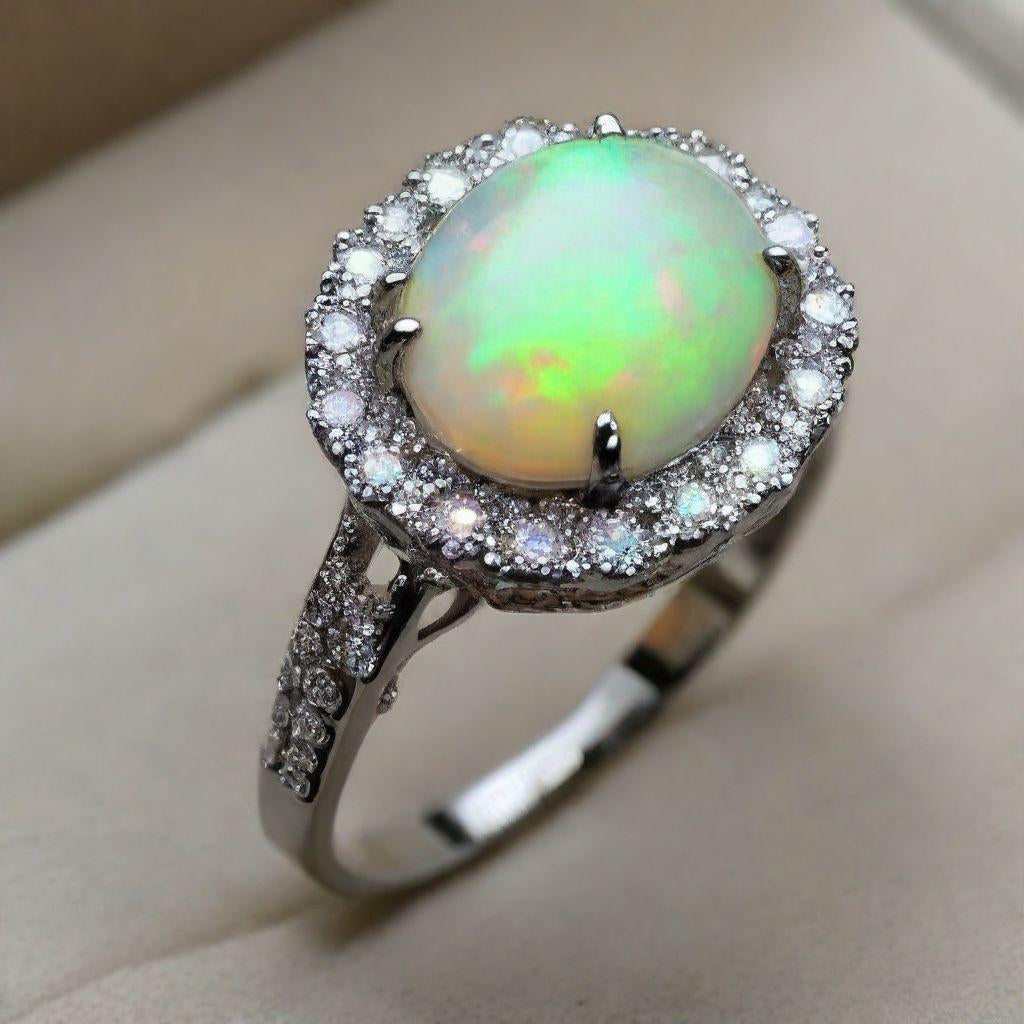 Diamond Opal Ring