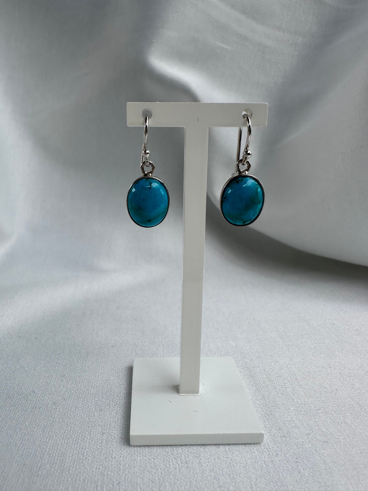 Silver Natural Turquoise Earrings