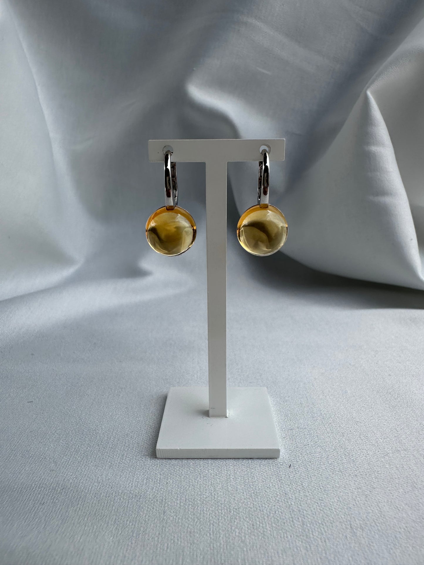 Silver Citrine Earrings