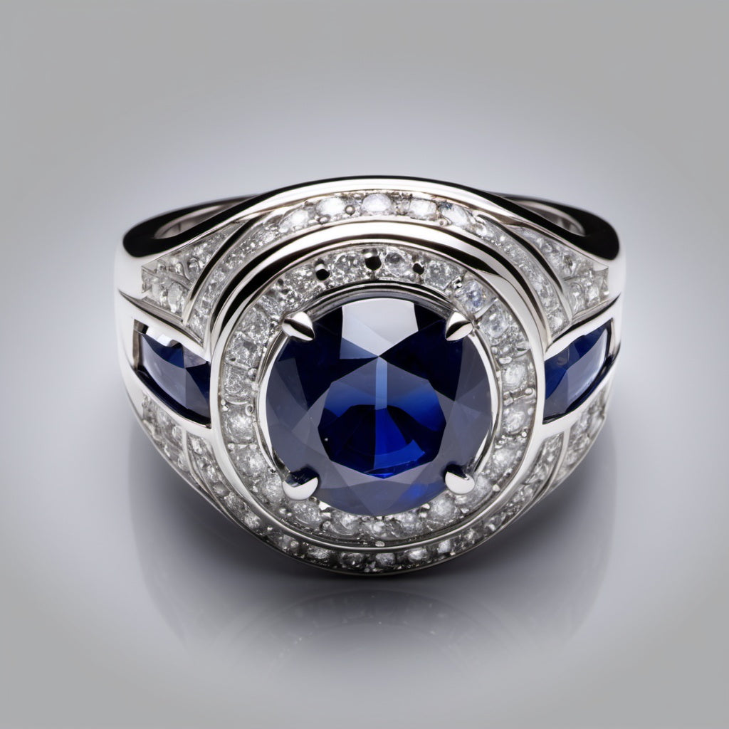 Special KVJ Design Sapphire Diamond Ring