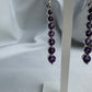 Silver Purple Earrings