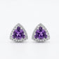 Royal Amethyst Trillion Earrings