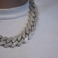 Silver Moissanites Cuban Link Chain 20mm