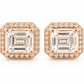 18-Karat Rose Gold Diamond Earrings