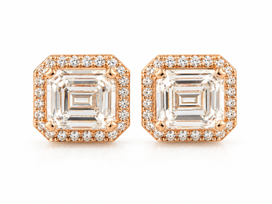 18-Karat Rose Gold Diamond Earrings