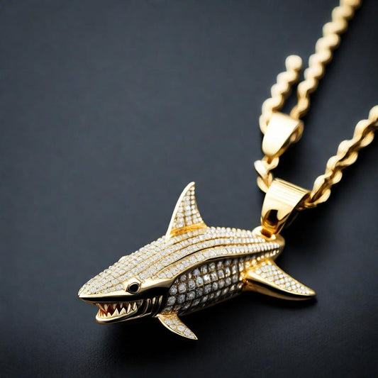 Special KVJ design Golden Shark Pendant
