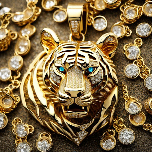 Special KVJ design Golden Tiger Pendant