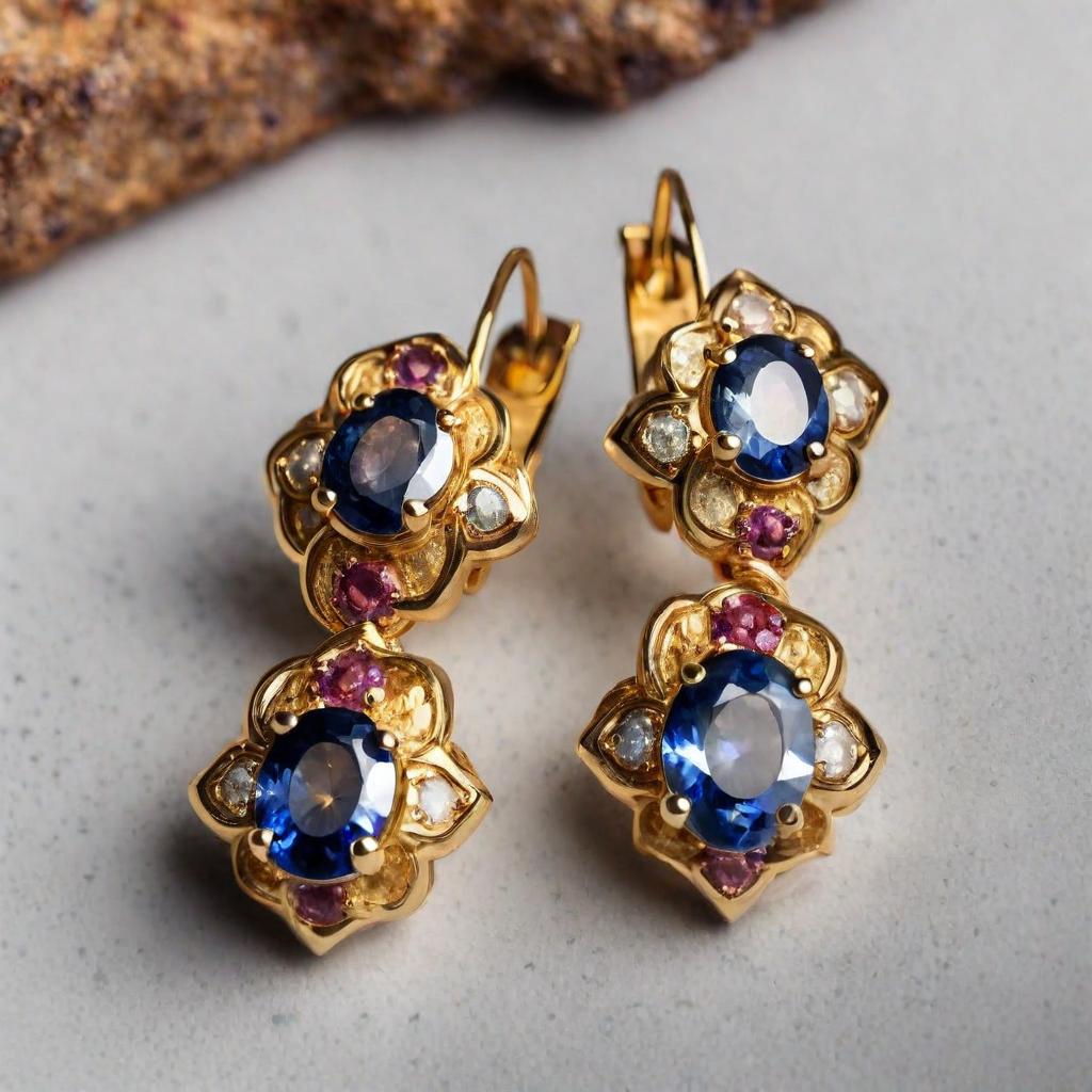 Special KVJ design Sapphire Earrings