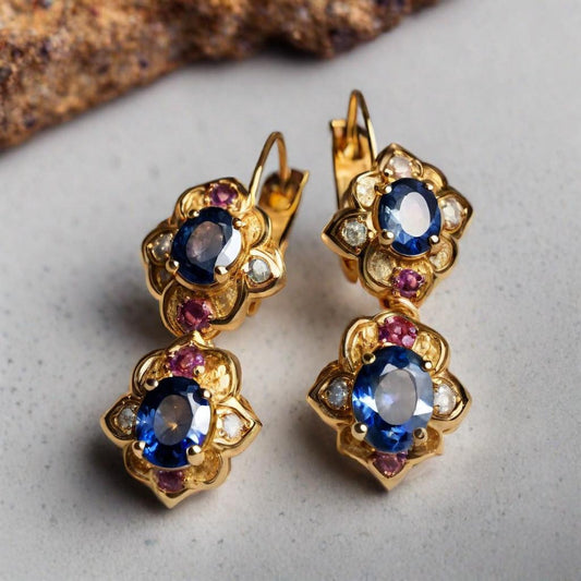 Special KVJ design Sapphire Earrings