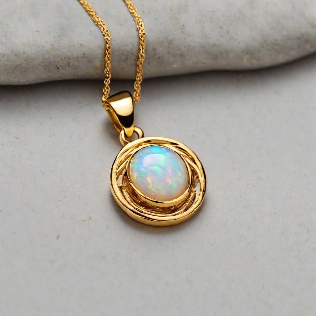 Special KVJ design Golden Opal Pendant