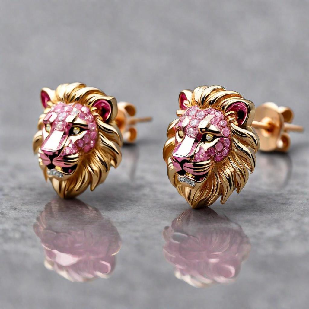 KVJ Special Design Pink Diamond Earrings