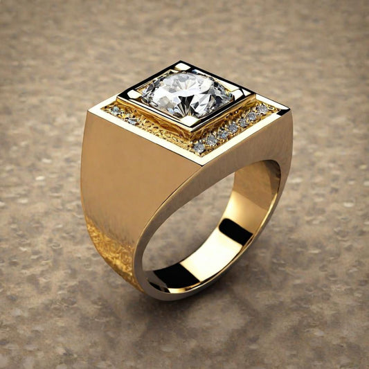 Special KVJ design Gold Diamond Ring