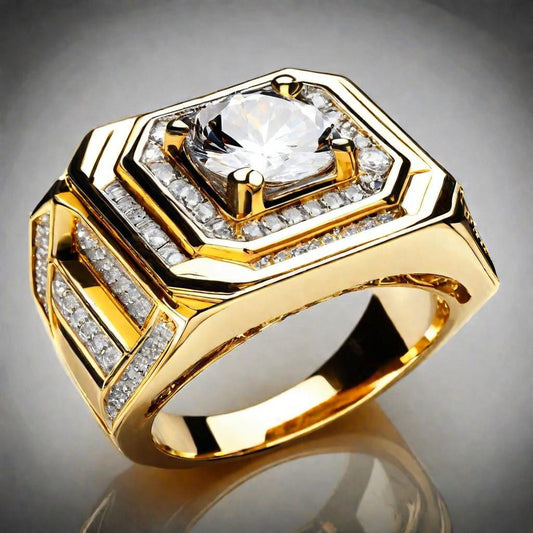 Special KVJ design Gold Diamond Ring