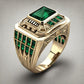 Special KVJ design Golden Emerald Ring