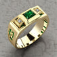 Special KVJ Design Golden Emerald Ring