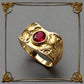 Special KVJ Design Golden Ruby Ring